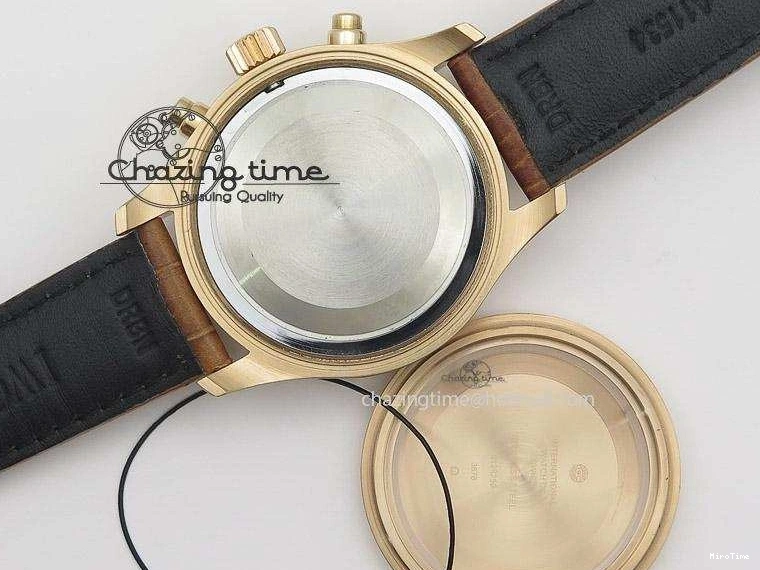 MIROTIME 0131 Youthful Pilot Chrono RG 3878 Gray Dial on Light Brown Leather Strap A 7394